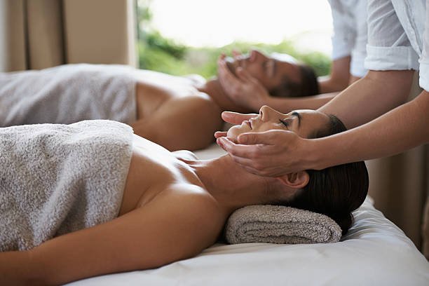 Person receiving a spa treatment